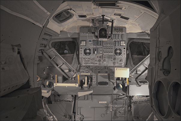 Cape Kennedy Space Center. The interior of the Apollo spacecraft Cape Kennedy Space Center. The interior of the Apollo spacecraft