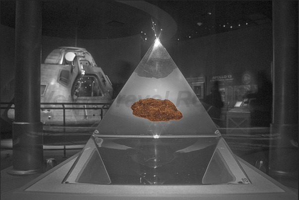 Cape Kennedy Space Center. A moon rock taken from our satellite during one of the last Apollo space missions Cape Kennedy Space Center. A moon rock taken from our satellite during one of the last Apollo space missions