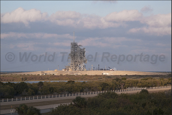 Cape Kennedy Space Center. One of the platforms launch of U.S. space missions Cape Kennedy Space Center. One of the platforms launch of U.S. space missions