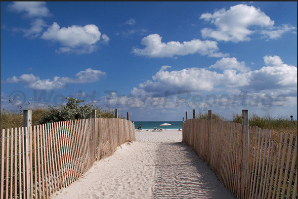 Miami Beach. Access to the beach on the Atlantic Ocean Miami Beach. Access to the beach on the Atlantic Ocean