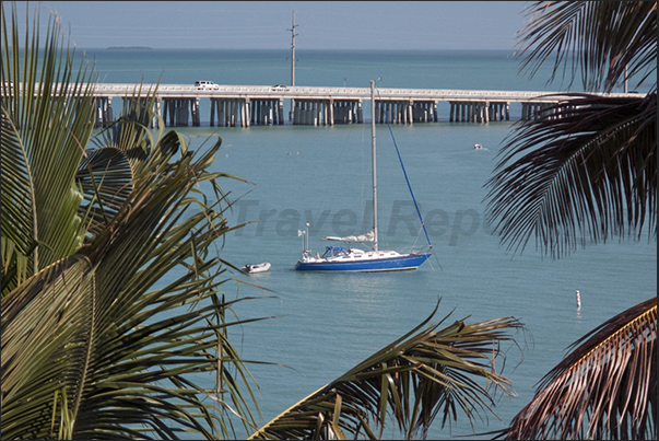 Keys Islands, an archipelago frequented by sailboats and motor due to its many marinas and moorings