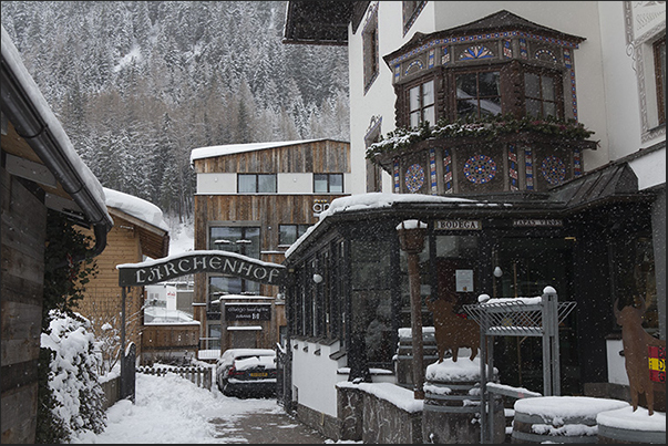 Ancient and modern together in the town of Saint Anton