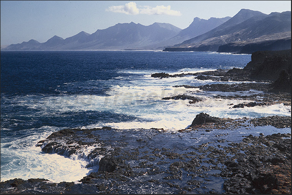 The wild and rocky west coast of the island