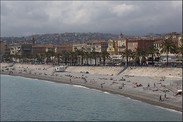 The historic old town of Nice on the Quai des Etats Unis waterfront