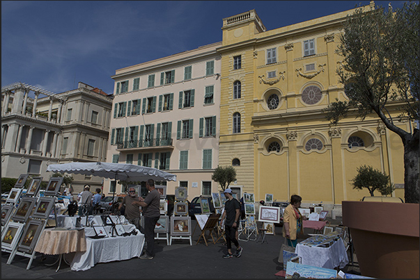 Place Charles Félix one of the main squares in the historic center of Nice