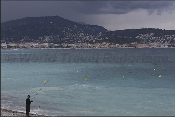 The Gulf of Nice and the promenade of the biggest city on the French Riviera