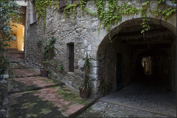 Narrow alleys connect the small streets of the village creating a maze of passages