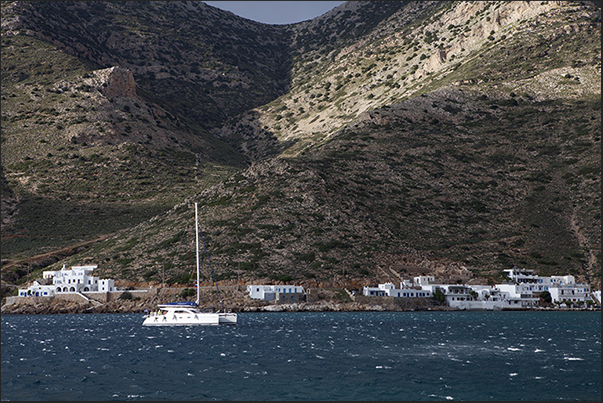 High mountains overlook Kamares Bay High mountains overlook Kamares Bay