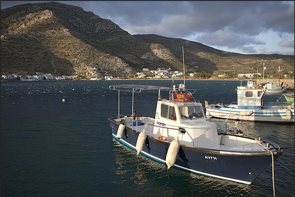 Fishing port in the bay of Kamares