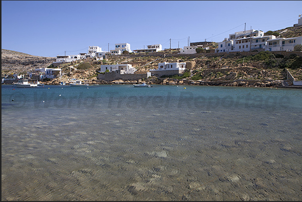 Heronissos fishing village at the bottom of the bay Heronissos fishing village at the bottom of the bay