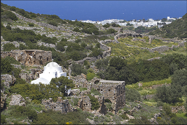 On the horizon Apollonia, the capital of the island On the horizon Apollonia, the capital of the island