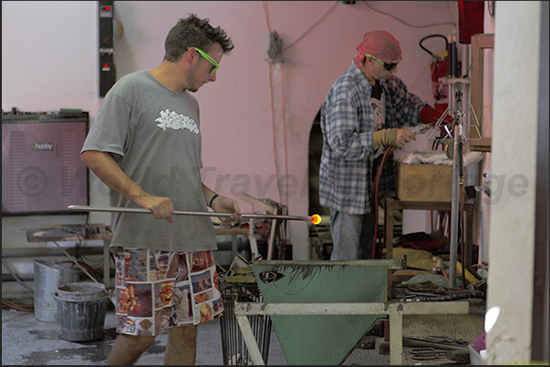 In the old glass factory, open to the public, you can see the craftsmen at work In the old glass factory, open to the public, you can see the craftsmen at work