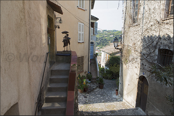 The alleys in the oldest part of the medieval village The alleys in the oldest part of the medieval village