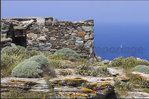 There are numerous sheepfolds and shepherds' shelters on the hills of the island