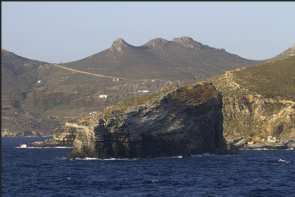 The rocky south coast of Cape Garbias