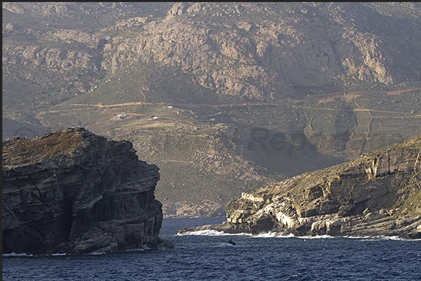 The rocky south coast of Cape Garbias