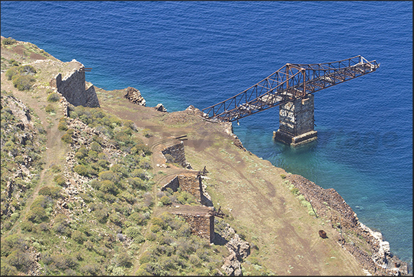 South coast. Abandoned mining facilities in Koutala Bay South coast. Abandoned mining facilities in Koutala Bay