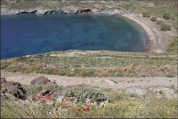 West Coast. One of the beaches of Avessalos Bay