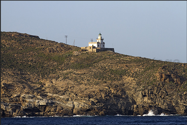 Cape Spathi lighthouse on the south coast of the island Cape Spathi lighthouse on the south coast of the island