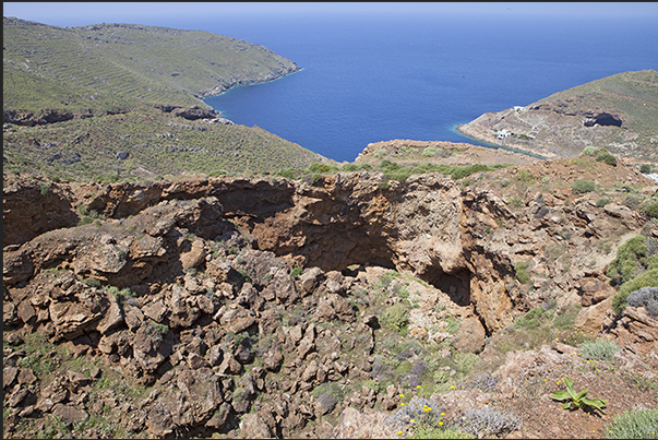 West Coast. Iron mines in Megalo Livadi West Coast. Iron mines in Megalo Livadi