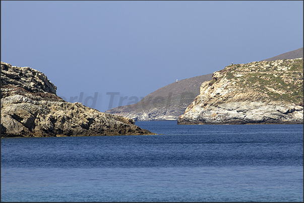 South coast. The entrance to Koutala Bay, a large gulf with a large beach South coast. The entrance to Koutala Bay, a large gulf with a large beach