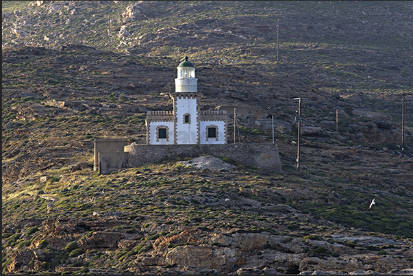 Cape Spathi lighthouse on the south coast of the island Cape Spathi lighthouse on the south coast of the island