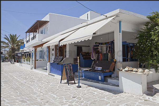 The town of Antiparos, the only one on the island with shops, bars and restaurants
