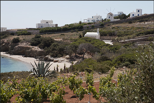 The small beach near the village of Cavos on the east coast of Antiparos