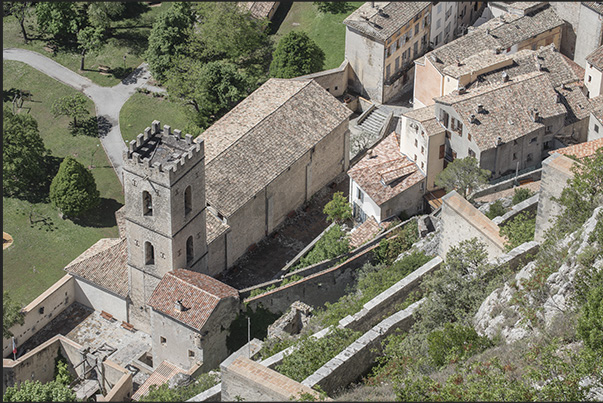 The church with the garden where the soldiers guarding the village once camped
