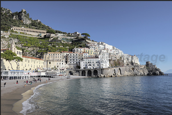 The picturesque town of Amalfi one of the best-known among tourists visiting the coast