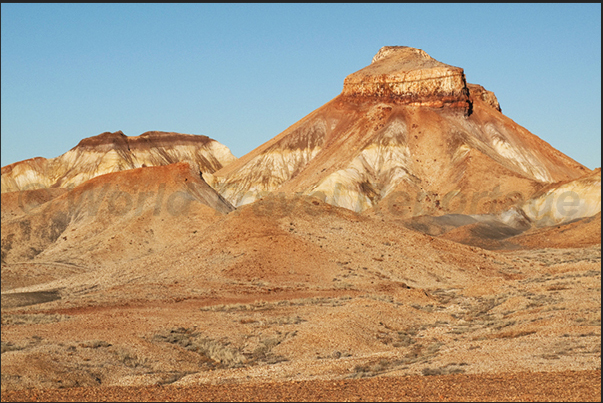 Orange, red, yellow and white are the colors of Painted Desert