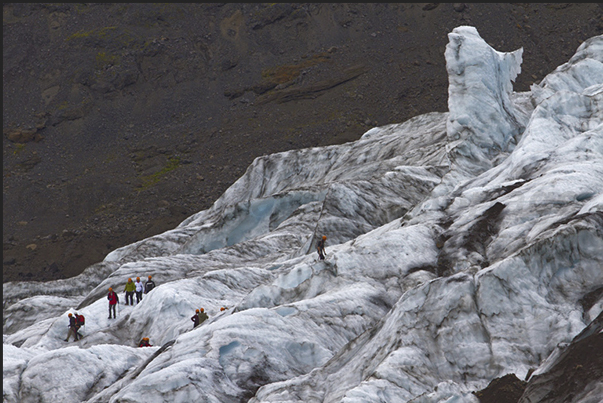 Climb on Hvannadals glacier