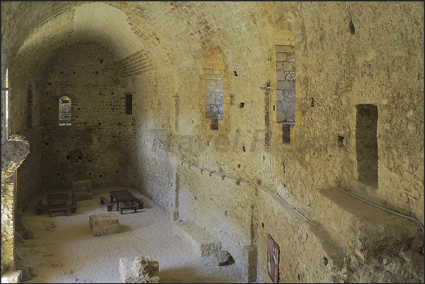 Kyllini Castle. One of the great rooms of the castle, waiting to be renovated