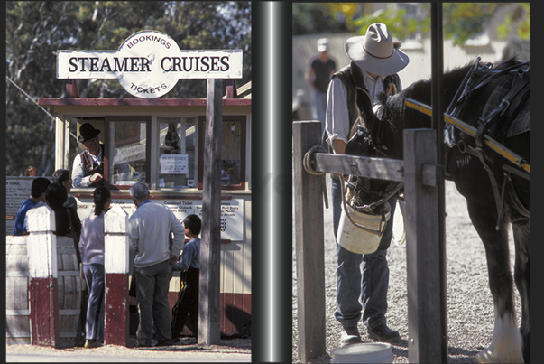 Port of Echuca. Horses and steamboats, this is Echuca