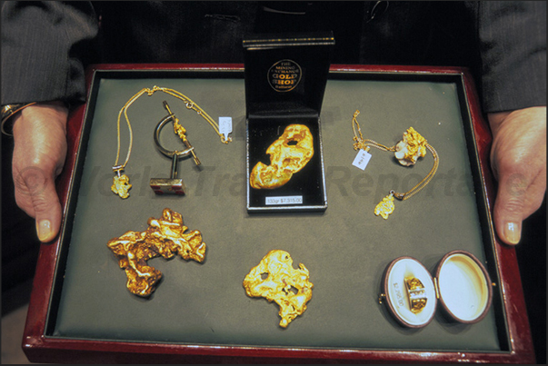 In the stores of Ballarat, you can see some of the gold nuggets found in the northwest of Victoria