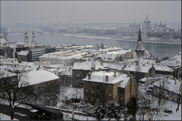 Budapest. Panorama from the castle overlooking the town