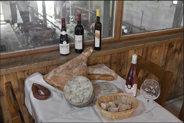 Wine, cheese and salami products in the valley, tasted directly in the production companies