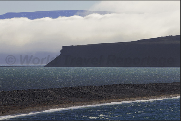 The high mountains of the Gulf of Skagafjordur