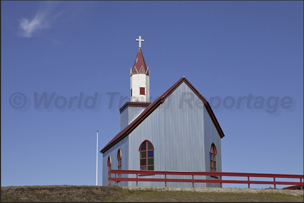 Church on the northern tip of the Skardssron Peninsula
