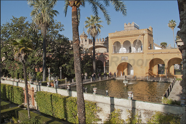 Sevilla. Alcazar, the royal palace gardens Sevilla. Alcazar, the royal palace gardens