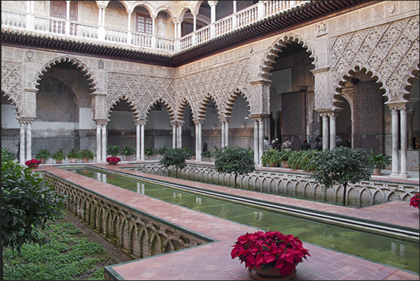 Sevilla. Alcazar, the inner courtyard of the royal palace Sevilla. Alcazar, the inner courtyard of the royal palace