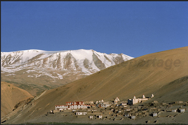 Small village on the road to Leh town Small village on the road to Leh town